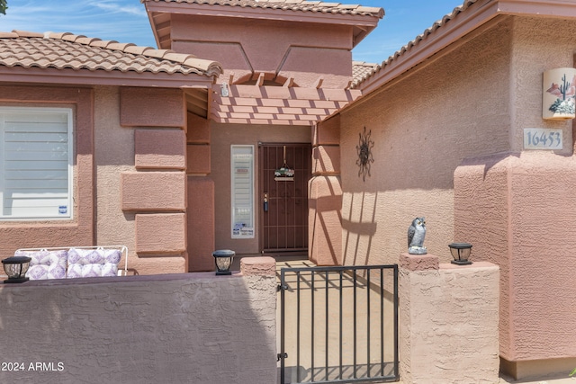 view of doorway to property