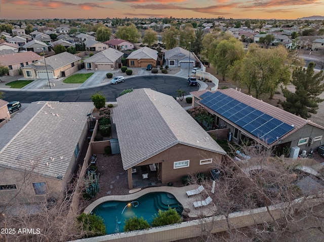 birds eye view of property featuring a residential view