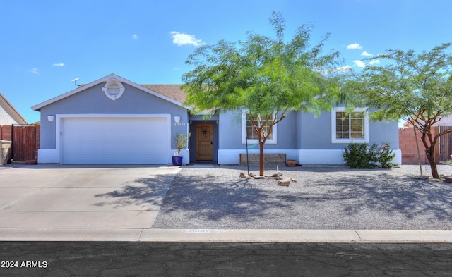 view of front facade featuring a garage