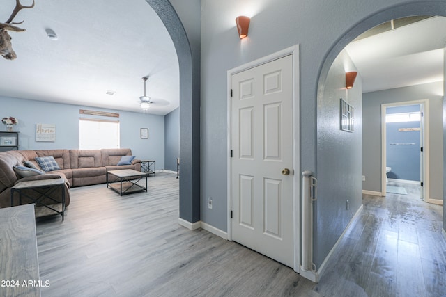 living room featuring hardwood / wood-style flooring