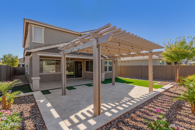 view of patio / terrace with a pergola