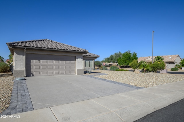 exterior space featuring a garage