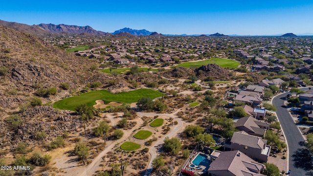 3030 N Saranac, Mesa, AZ 85207 - aerial view of residential area featuring a local golf course and mountains