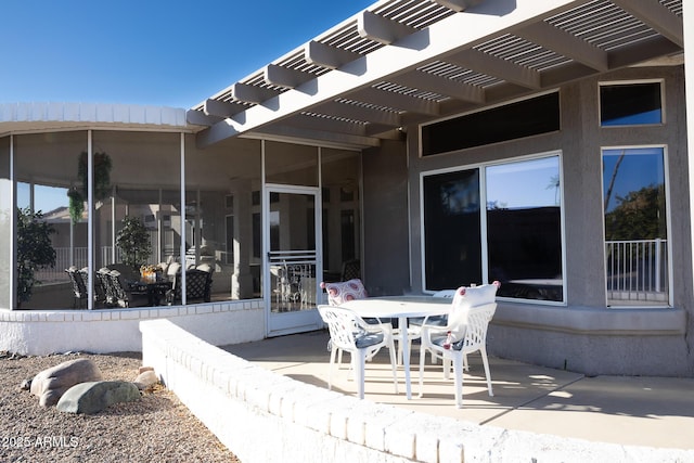 view of patio / terrace with a pergola