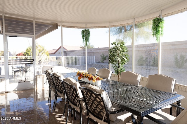 view of sunroom