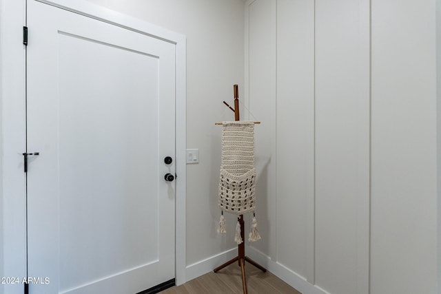 3909 S Veronica Ln, Gold Canyon, AZ 85118 - doorway to outside with light wood finished floors and baseboards