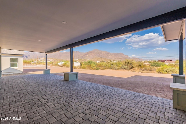 3909 S Veronica Ln, Gold Canyon, AZ 85118 - view of patio with a mountain view