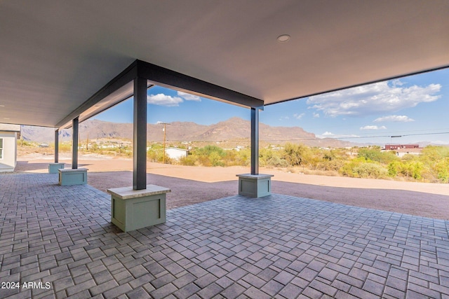 3909 S Veronica Ln, Gold Canyon, AZ 85118 - view of patio with a mountain view
