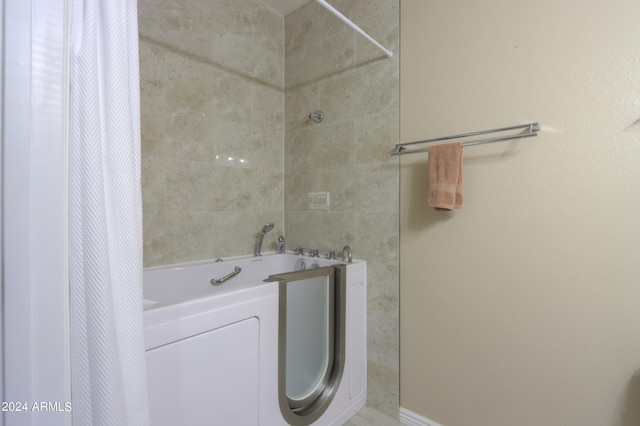 bathroom with plus walk in shower