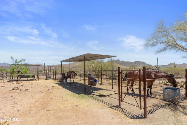 40834 N 26th St, Cave Creek, AZ 85331 - view of jungle gym with an exterior structure, a view of countryside, an outdoor structure, and a mountain view