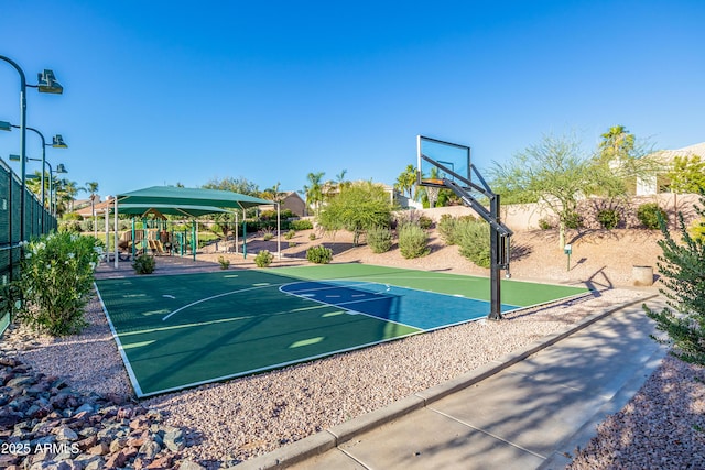 9475 N 115th Pl, Scottsdale, AZ 85259 - view of basketball court with community basketball court and fence