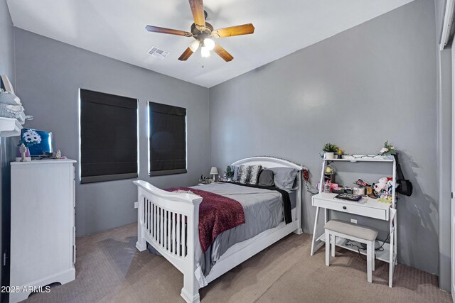 1008 E Mano Dr, New River, AZ 85087 - carpeted bedroom with ceiling fan
