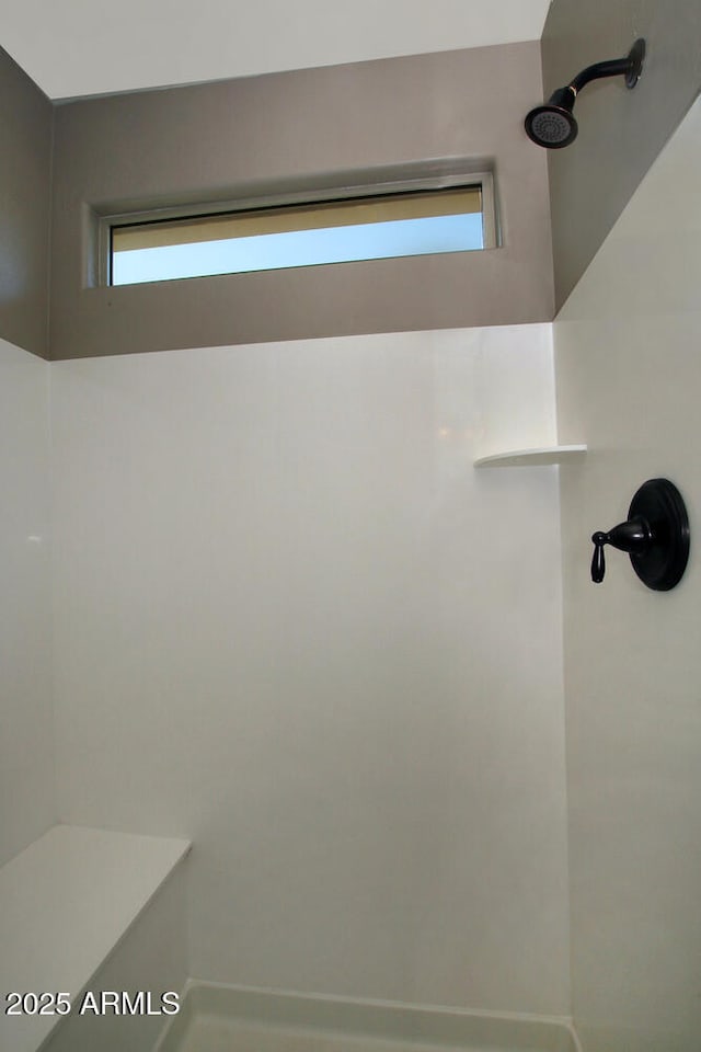 bathroom with a shower