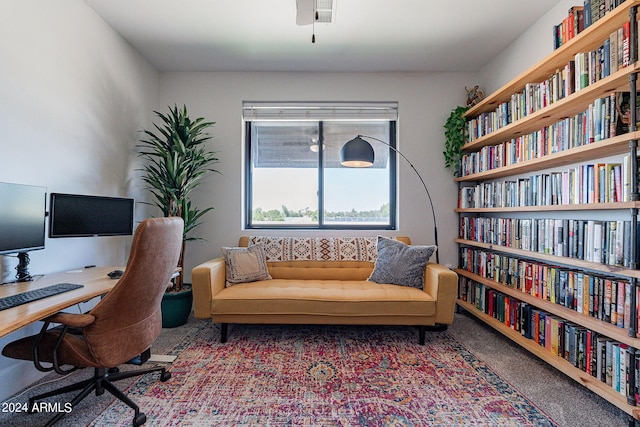 home office featuring carpet