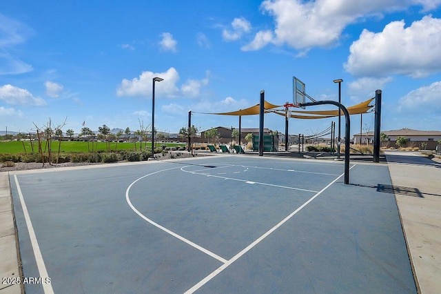 view of basketball court featuring community basketball court