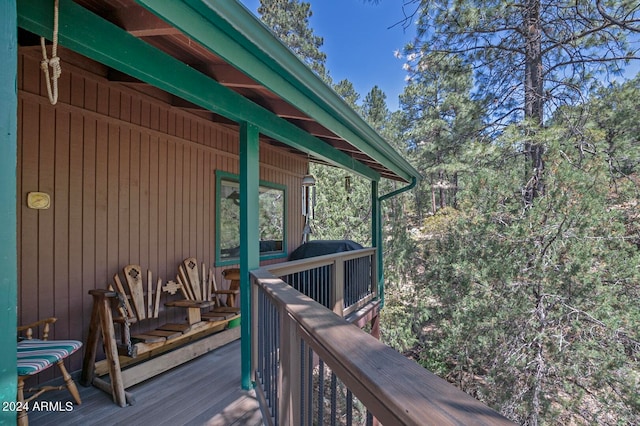 view of wooden terrace