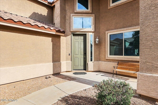 462 W Myrtle Dr, Chandler, AZ 85248 - entrance to property with stucco siding and a tile roof