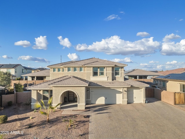 view of front of home featuring a garage