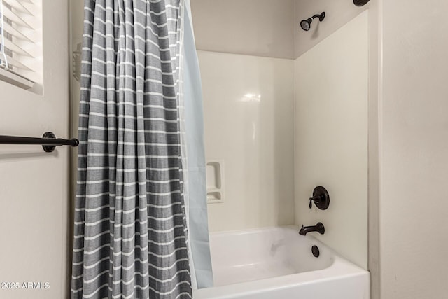 full bath featuring shower / bath combo