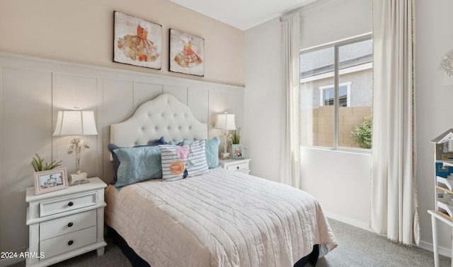 view of carpeted bedroom