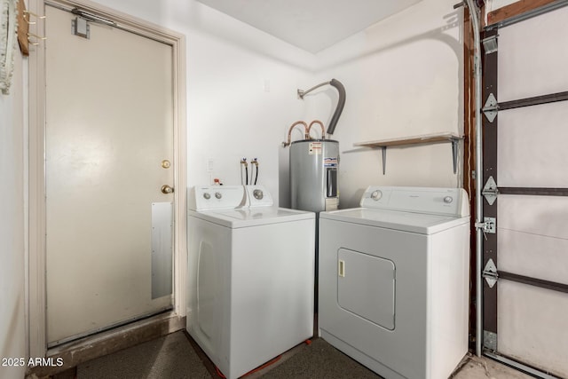 1409 S Revere, Mesa, AZ 85210 - washroom featuring water heater and washing machine and dryer