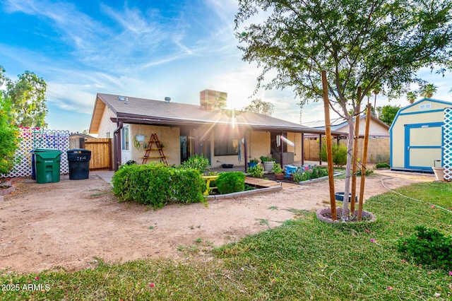 1409 S Revere, Mesa, AZ 85210 - view of front of house featuring a patio area and a chimney