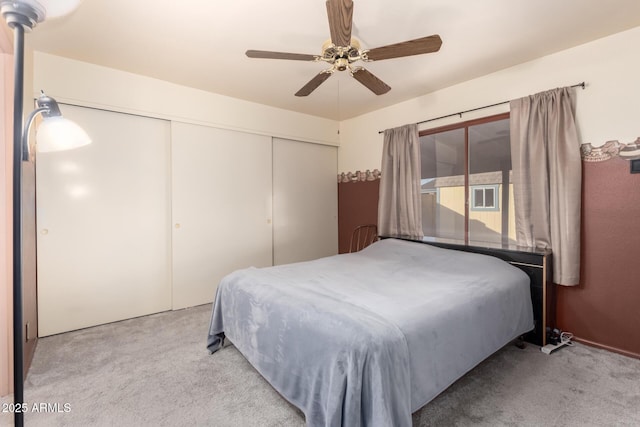 1409 S Revere, Mesa, AZ 85210 - carpeted bedroom featuring a closet and ceiling fan