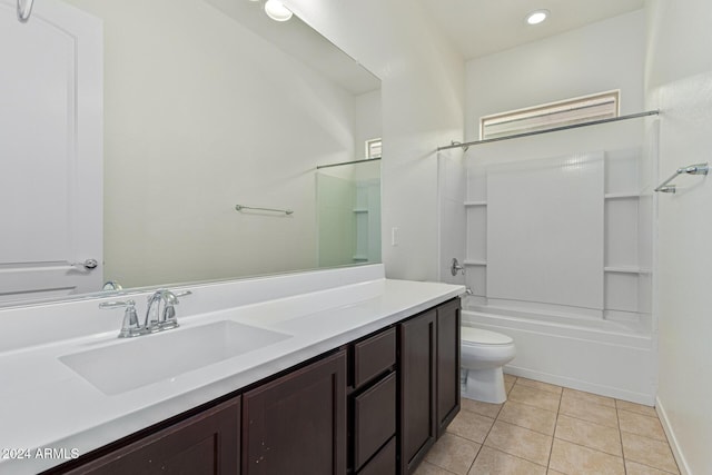 11122 E Tripoli Ave, Mesa, AZ 85212 - full bath featuring vanity, tile patterned flooring,  shower combination, and recessed lighting