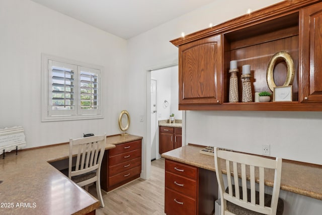 4735 E Harmony Cir, Mesa, AZ 85206 - office space with light wood finished floors and built in study area