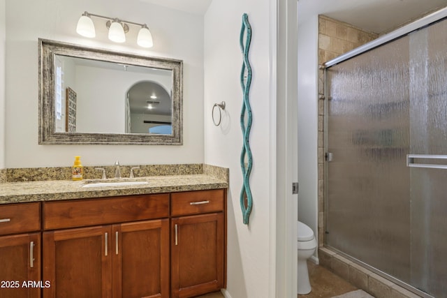 4735 E Harmony Cir, Mesa, AZ 85206 - full bath with vanity and a shower stall