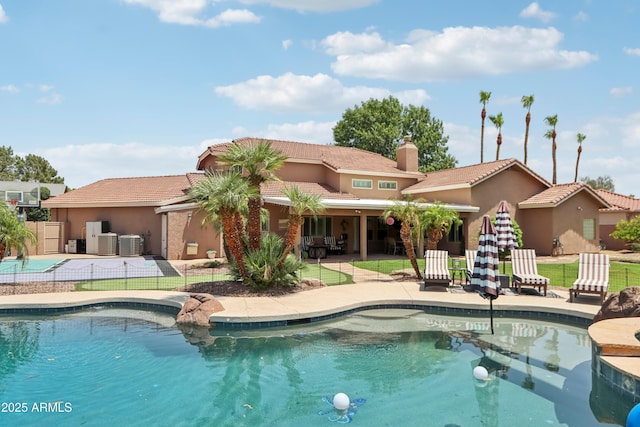 4735 E Harmony Cir, Mesa, AZ 85206 - view of swimming pool featuring a patio area