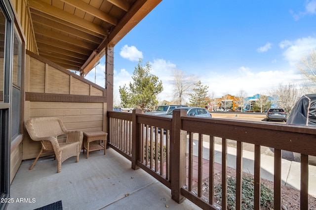 balcony featuring a residential view