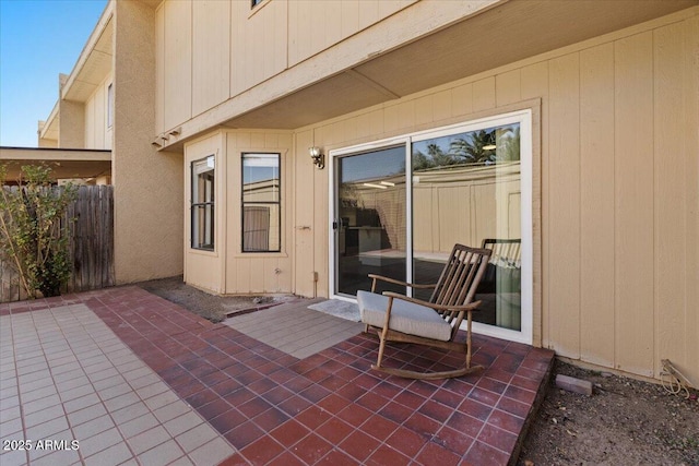 view of patio with fence