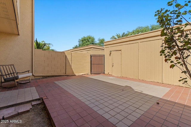view of patio / terrace featuring a fenced backyard