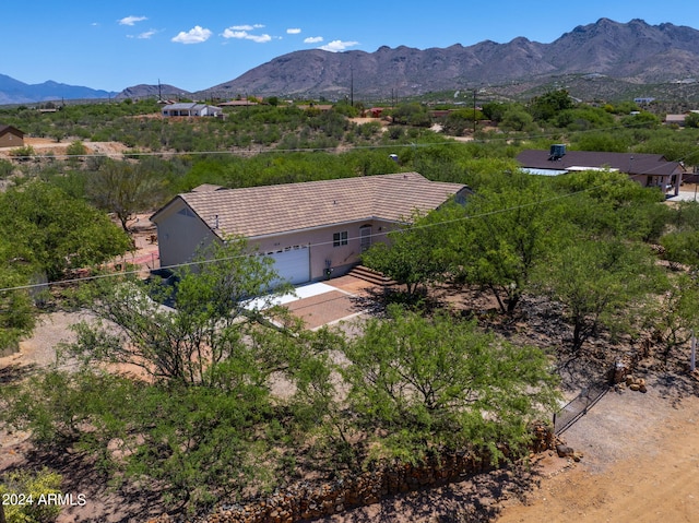 exterior space featuring a mountain view