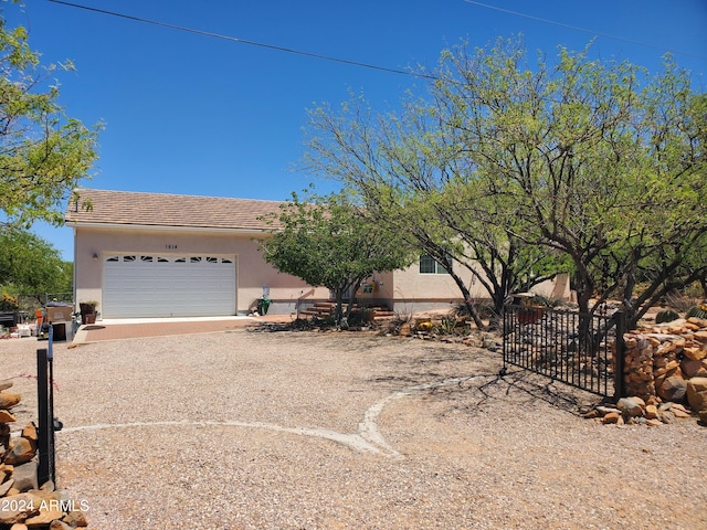 view of front of home featuring a garage