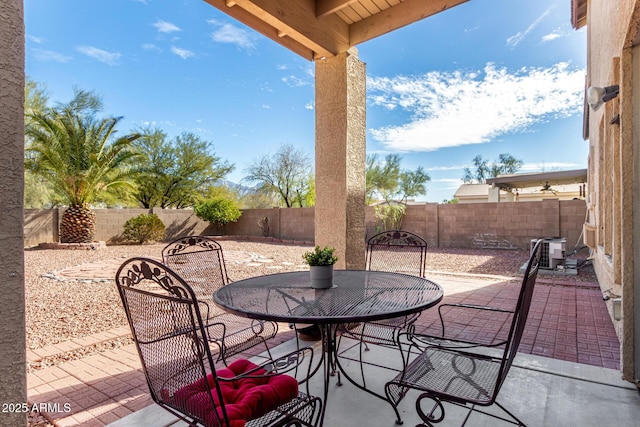 view of patio with central air condition unit