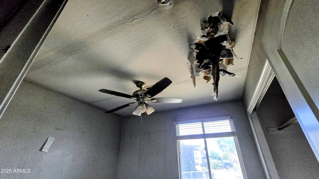 details featuring a ceiling fan