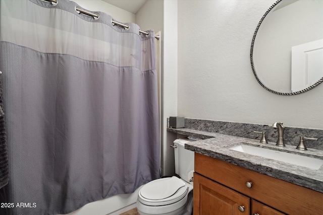 9262 E Desert Park Dr, Scottsdale, AZ 85255 - bathroom featuring vanity and shower / tub combo with curtain