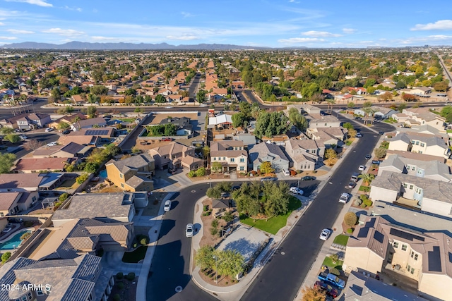 bird's eye view featuring a mountain view