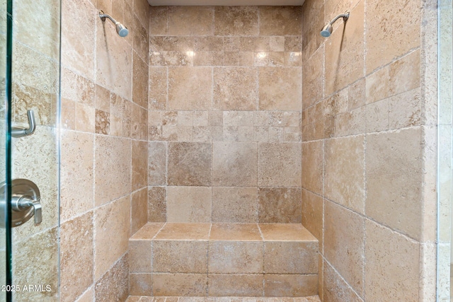 details featuring a shower stall