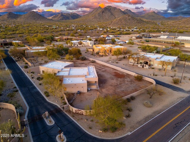 aerial view featuring a mountain view