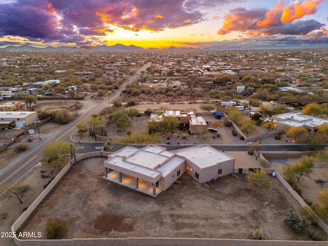 aerial view featuring a mountain view