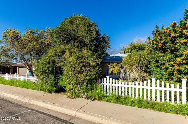 view of obstructed view of property