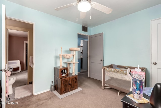 2801 W Glenrosa Ave, Phoenix, AZ 85017 - bedroom featuring carpet flooring, baseboards, and a ceiling fan