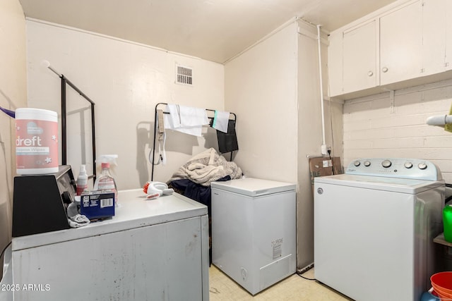2801 W Glenrosa Ave, Phoenix, AZ 85017 - washroom featuring independent washer and dryer and cabinet space
