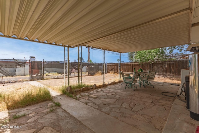 2801 W Glenrosa Ave, Phoenix, AZ 85017 - fenced backyard with outdoor dining area and a patio