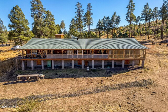 1528 Black Canyon Rd, Heber, AZ 85928 - rear view of house featuring metal roof