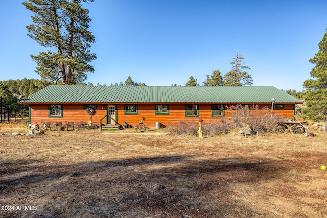 1528 Black Canyon Rd, Heber, AZ 85928 - view of front facade with metal roof and entry steps