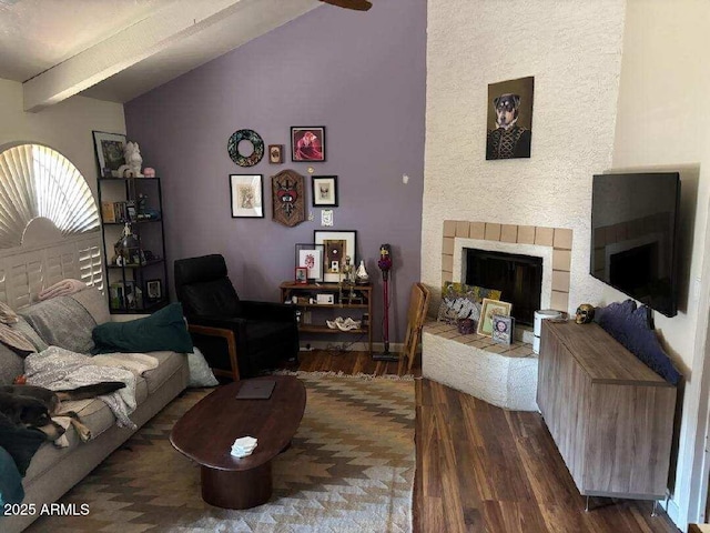 319 E Coronado Rd Unit 1, Phoenix, AZ 85004 - living area featuring wood finished floors and a fireplace